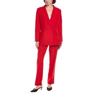 Pascale La Mode Womens  2Pc Suit, Red